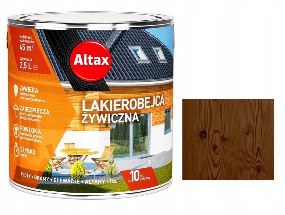 

Altax Lakierobejca Żywiczna 2,5L Brąz 10 Lat