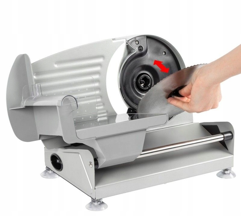 NIEMIECKA KRAJALNICA METALOWA DO CHLEBA WĘDLIN SERA WARZYW INOX 150W Regulacja prędkości krojenia nie