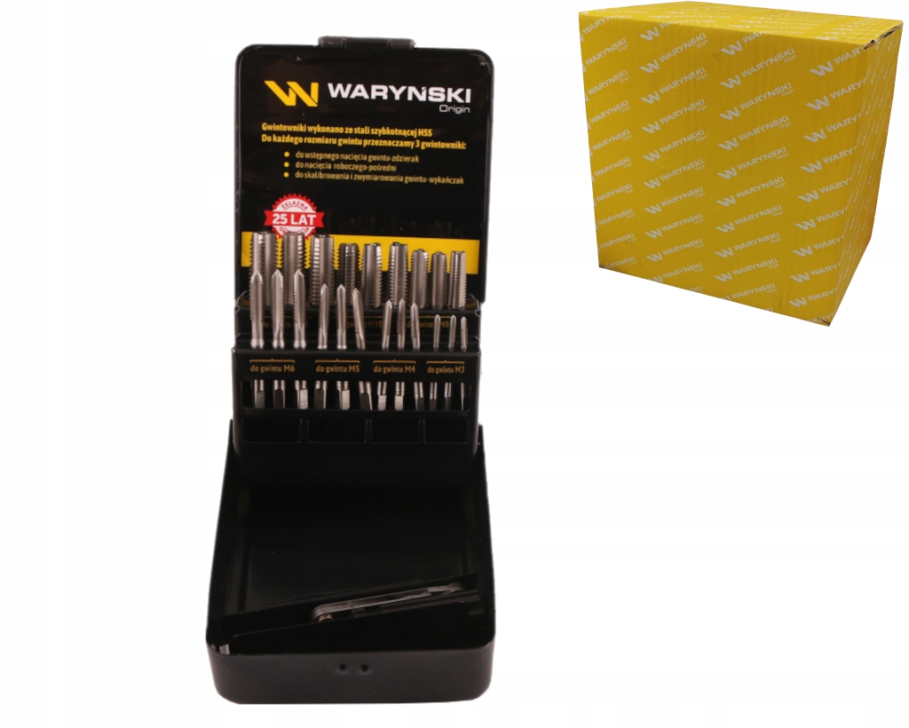 ZESTAW GWINTOWNIKOW M3 M12 ZE STALI Warynski