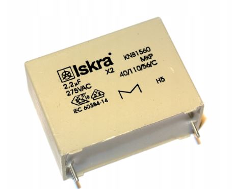 

2.2uF 275VAC X2 Mkp Iskra 275V~ 27.5mm [1szt] #J3E