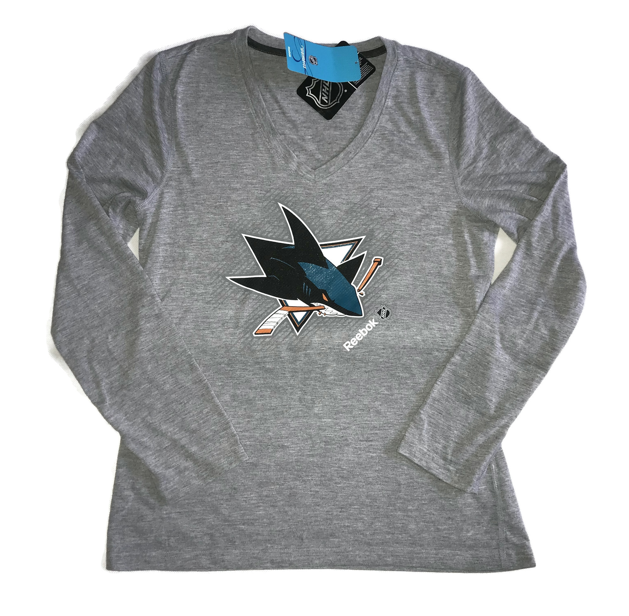 Bluzka damska Reebok PlayDry Sj Sharks Nhl L