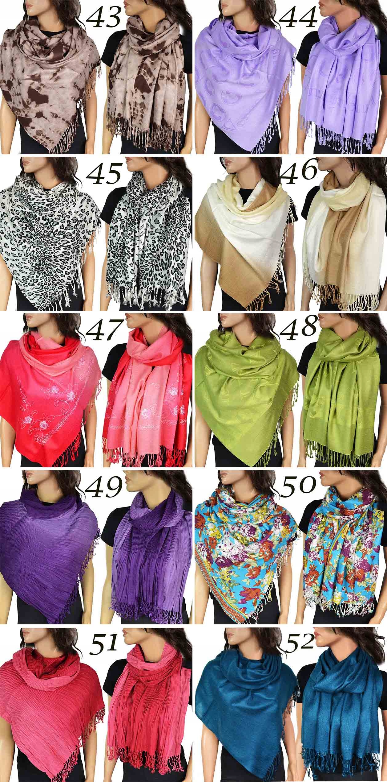 SZALIK PASHMINA Szal Paszmina Moc KOLORÓW i Wzorów Materiał dominujący inny