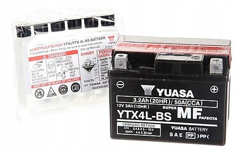 Аккумулятор Yuasa YTX4L-BS MBK 50 Booster 50 Rocket
