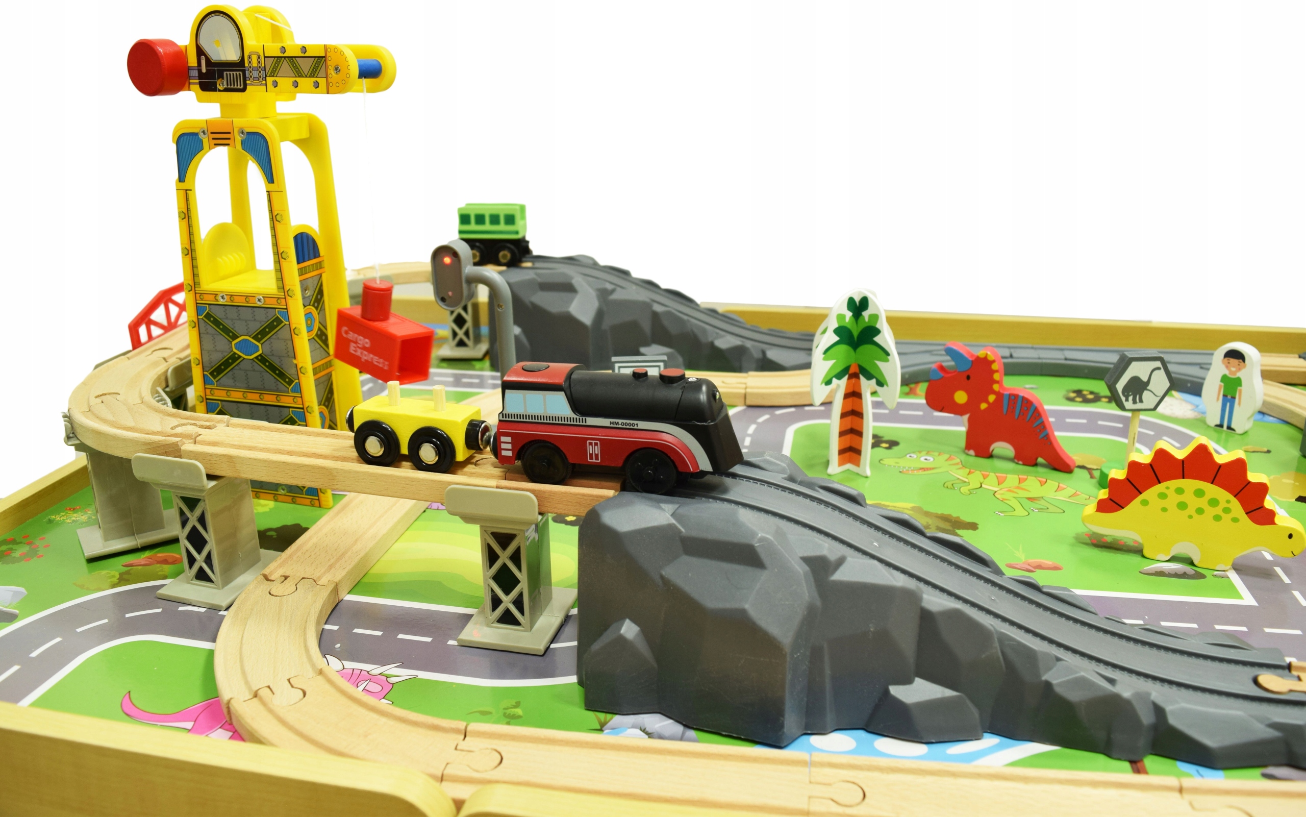 Kolejka Jeżdżąca KRZYŚ Drewniana Światła Dźwięki Płeć chłopcy dziewczynki