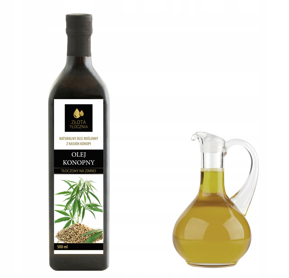

Olej z konopii konopny 500ml zimnotłoczony świeży