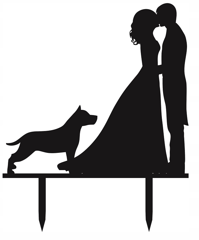 Toper topper para młoda z psem pies PITBULL P6BP