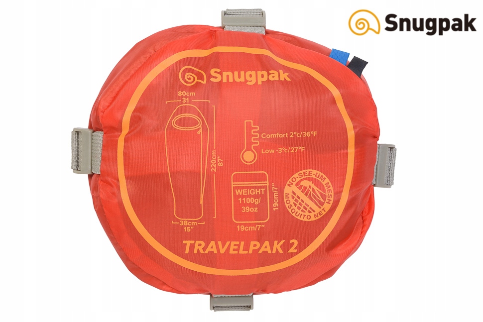 ŚPIWÓR SNUGPAK Travelpak 2 MOSKITIERA -3°C BLUE Zamek Lewy
