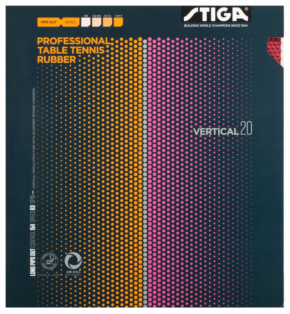 Okładzina STIGA VERTICAL 20 OX czerwona NOWOŚĆ !!