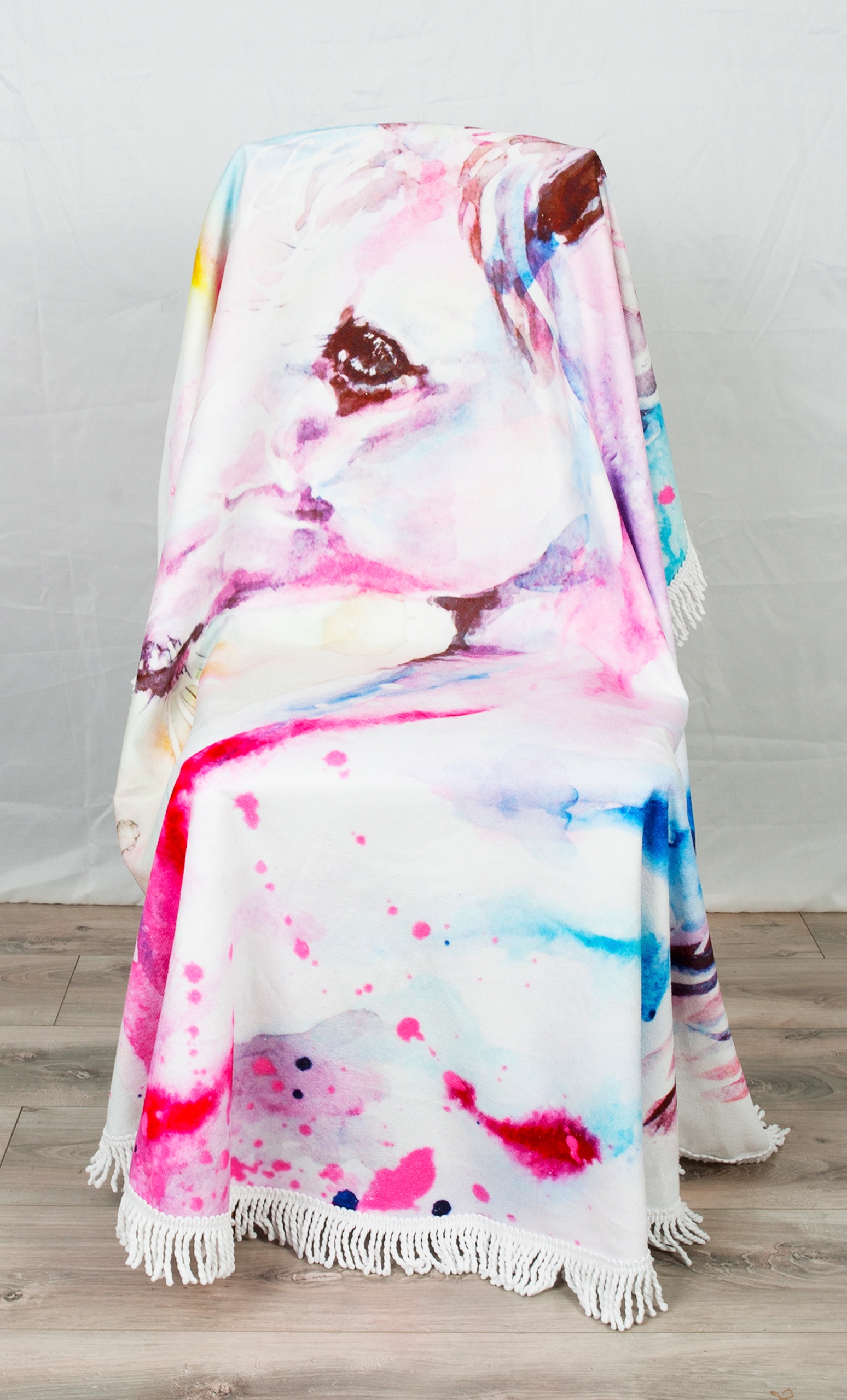 KOC RĘCZNIK OKRĄGŁY BOHO z frędzlami NARZUTA DUŻY Marka inna