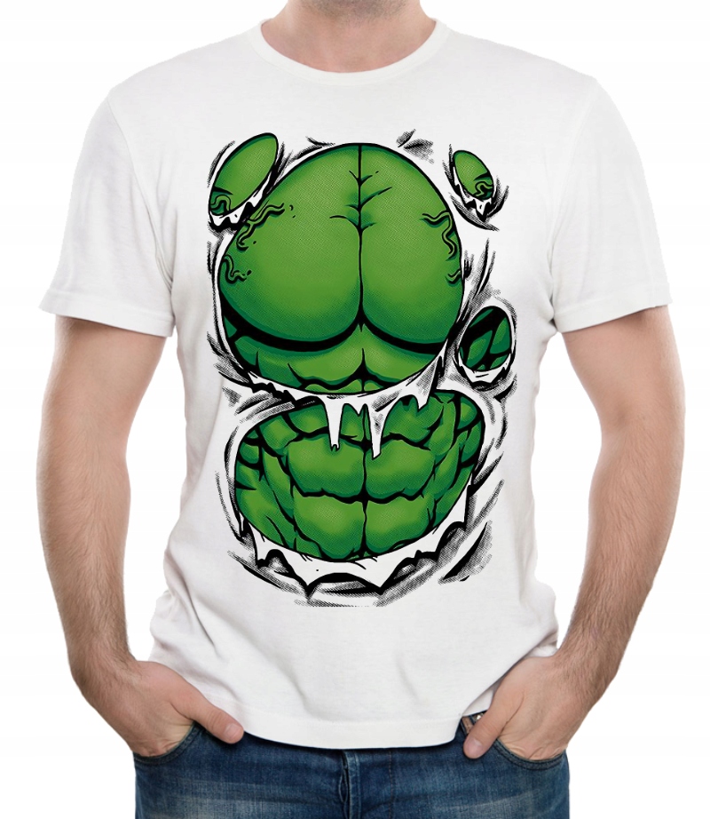 ŚMIESZNE KOSZULKI Z NADRUKIEM HULK BATMAN L