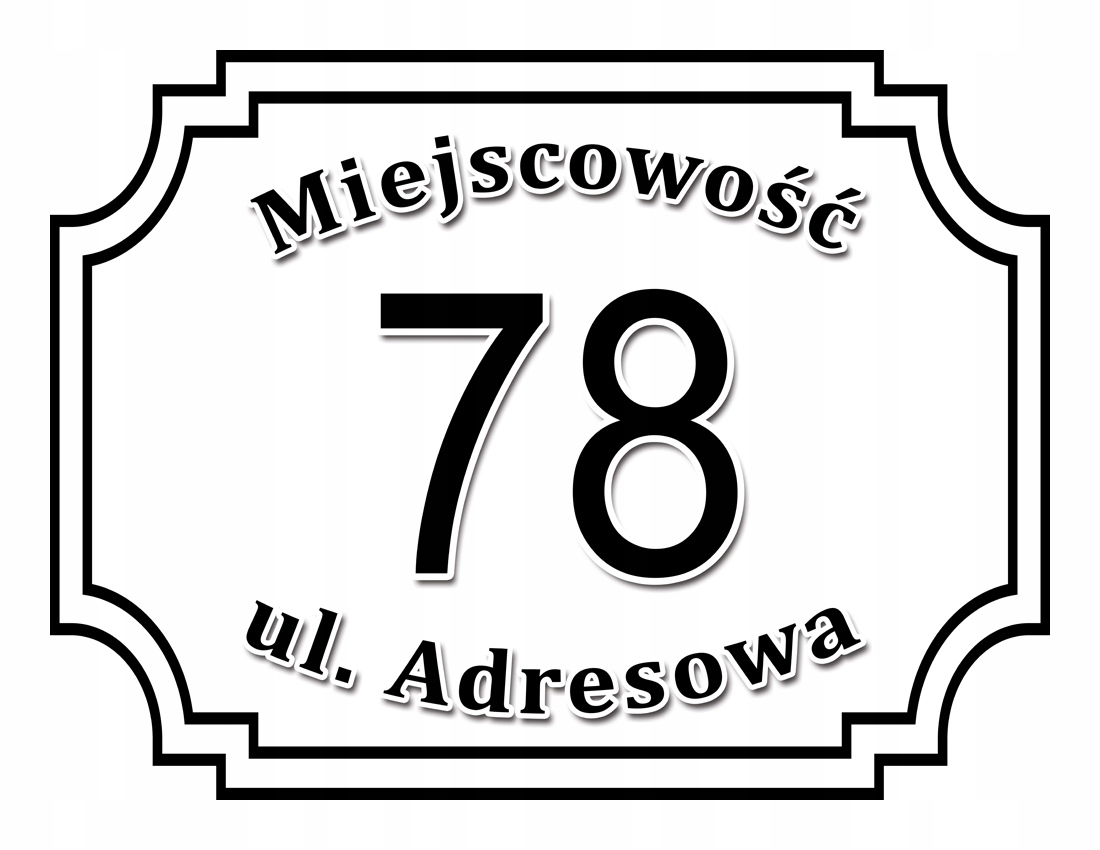 

Tabliczka Adresowa Adres Numer Na Dom znak ulica