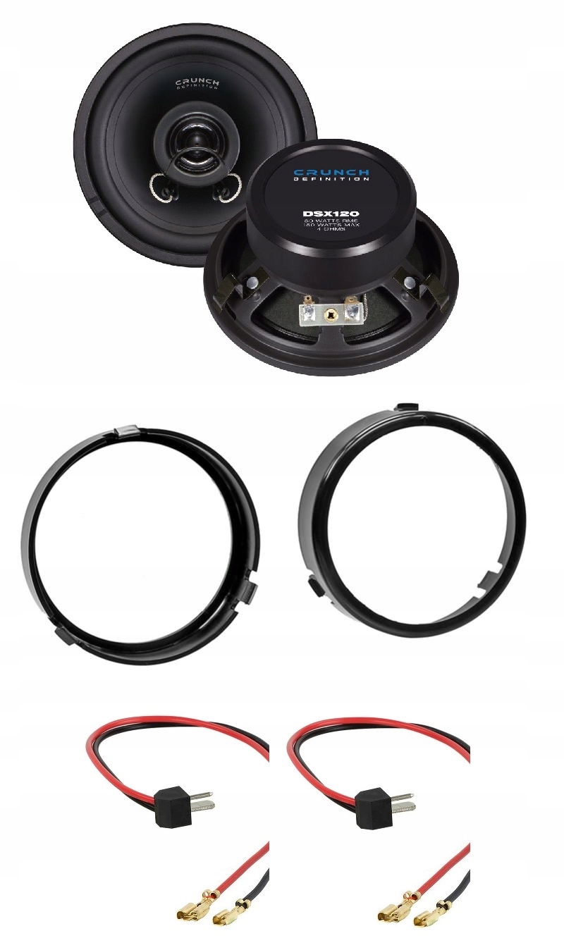 Stlačiteľné automobilové reproduktory Crunch DSX120 Mercedes W124 120 mm, zadná polica