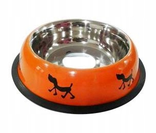 

Miska M dla psa metal antypoślizgowa 0,35L orange