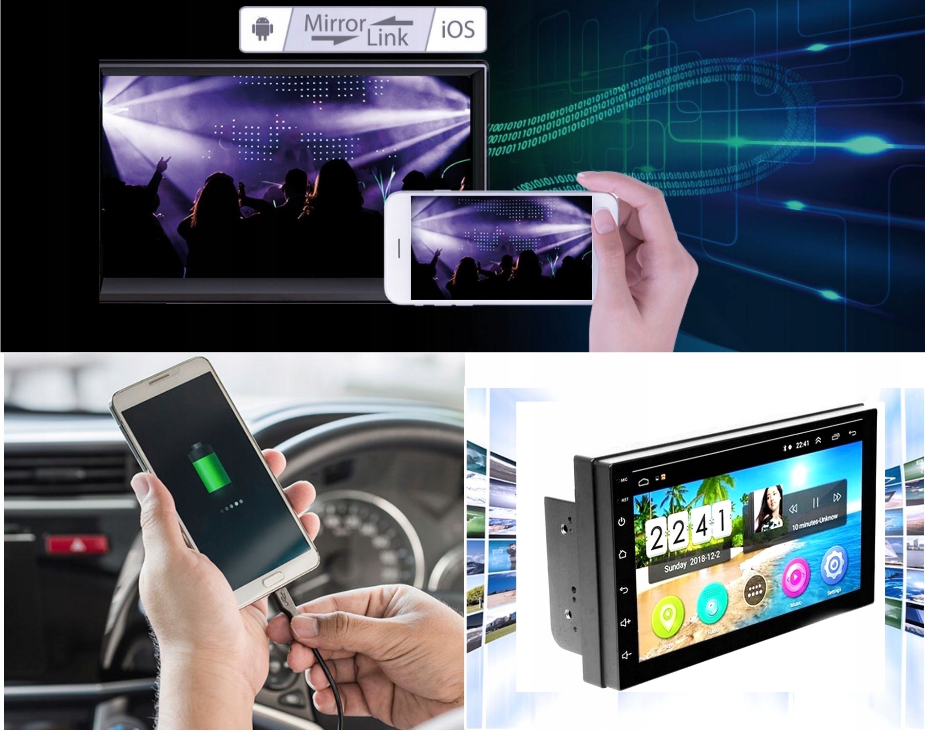 RADIO SAMOCHODOWE 2DIN GPS BT USB ANDROID WiFi FV Part number RADIO CAR 2DIN ANDRO WIFI