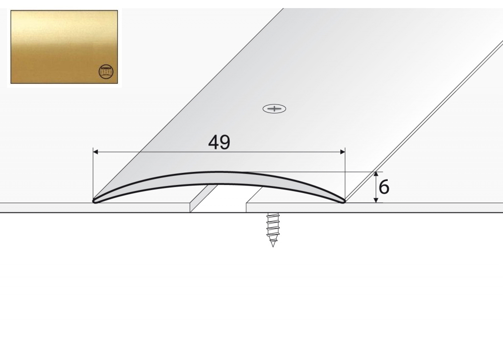 

Listwa łączeniowa A04 aluminiowa 93cm Złoto