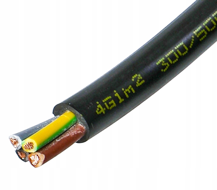 PRZEWÓD kabel OWY 4x1 mm Linka CU okrągły czarny