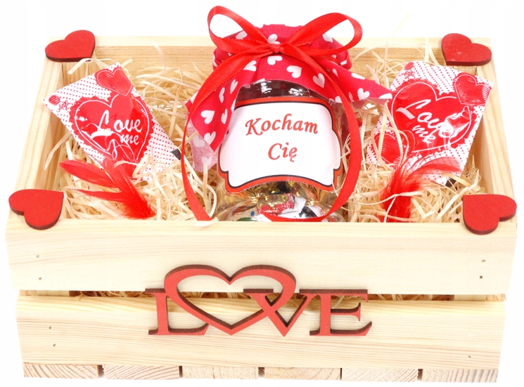 PREZENT NA WALENTYNKI SKRZYNKA SŁODKOŚCI ZESTAW Kod producenta Prezent na Walentynki
