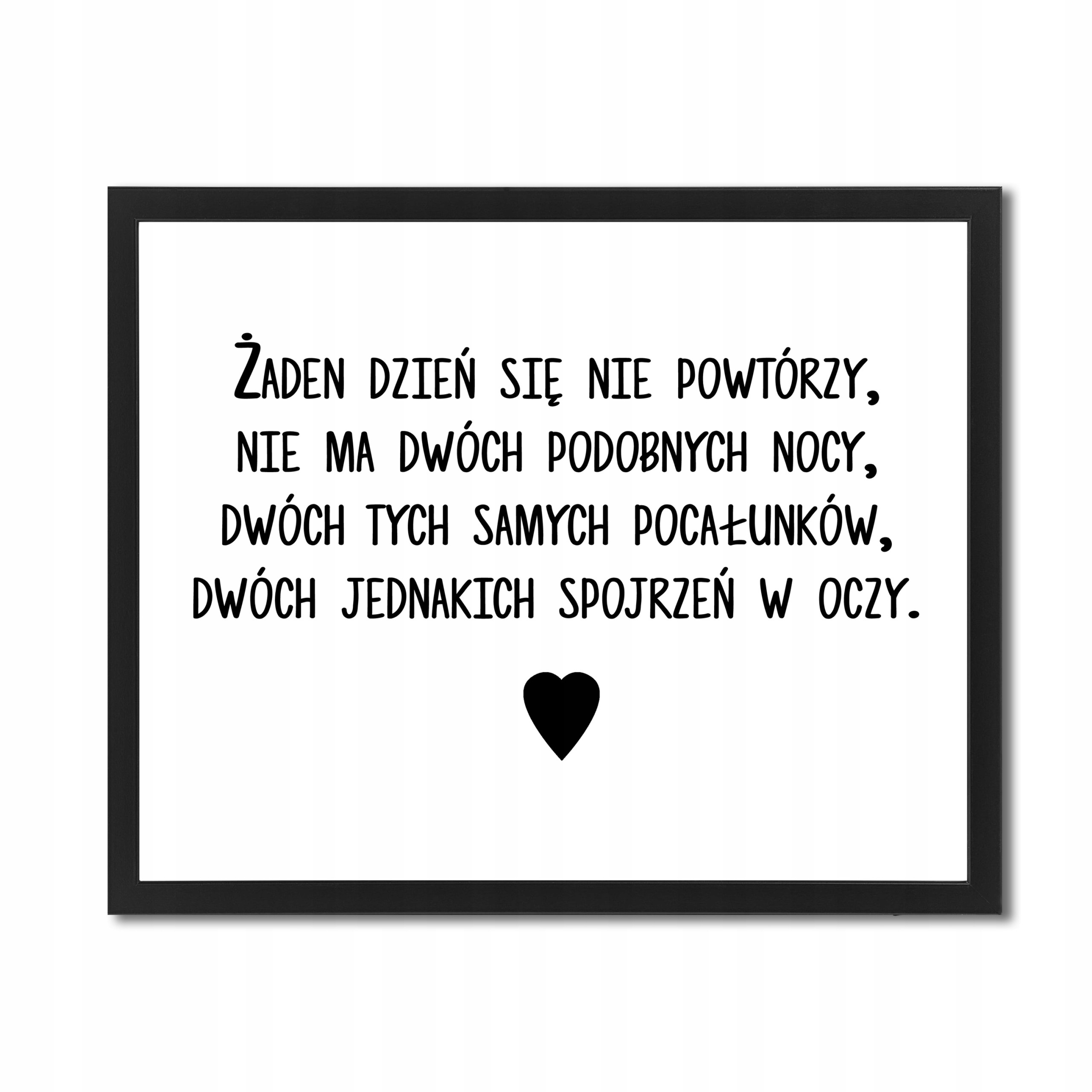 Plakat obraz z napisami w ramce cytat Szymborska