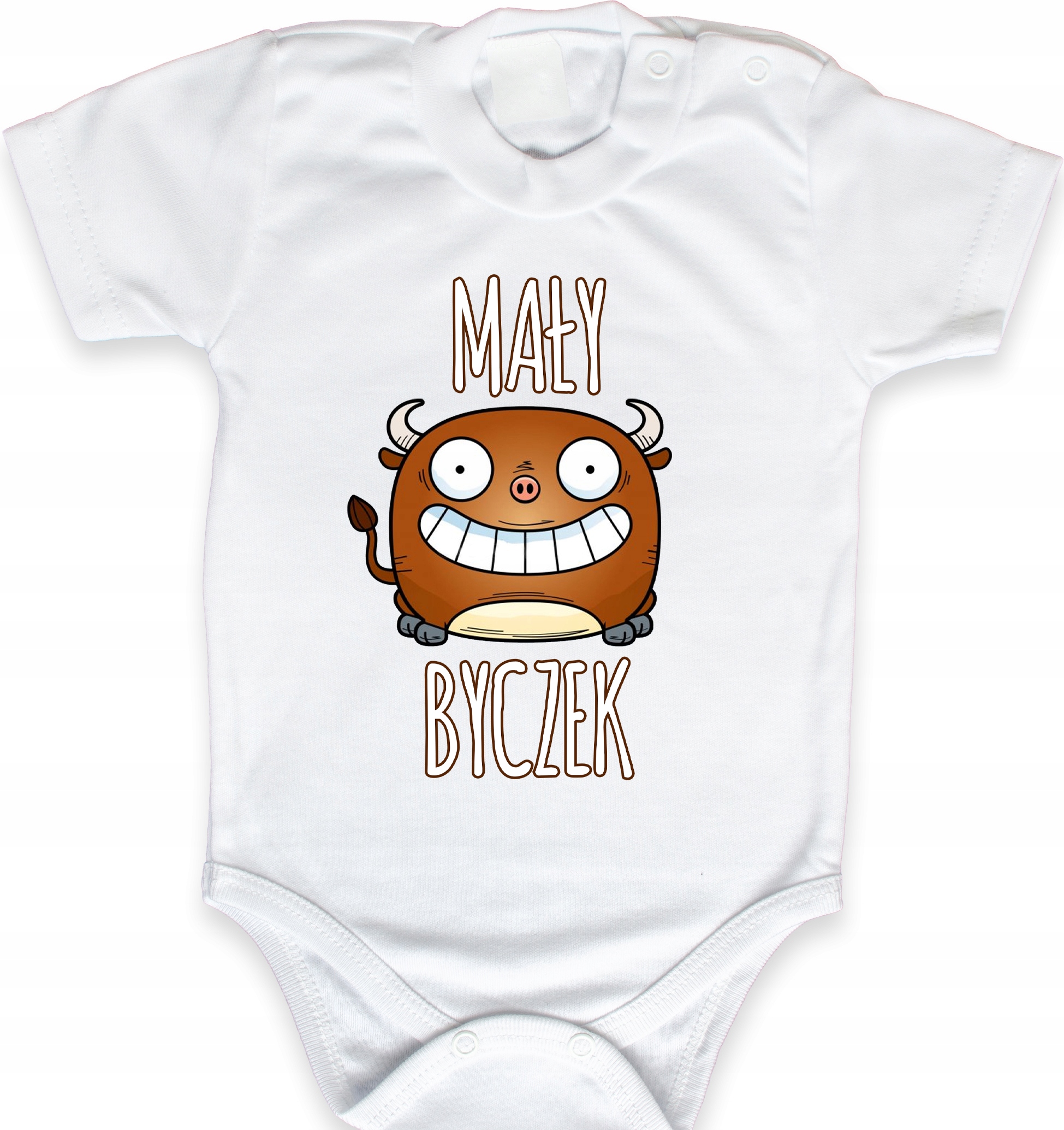 

Body Białe Mały Byczek krótki rękaw nadruk byk 80