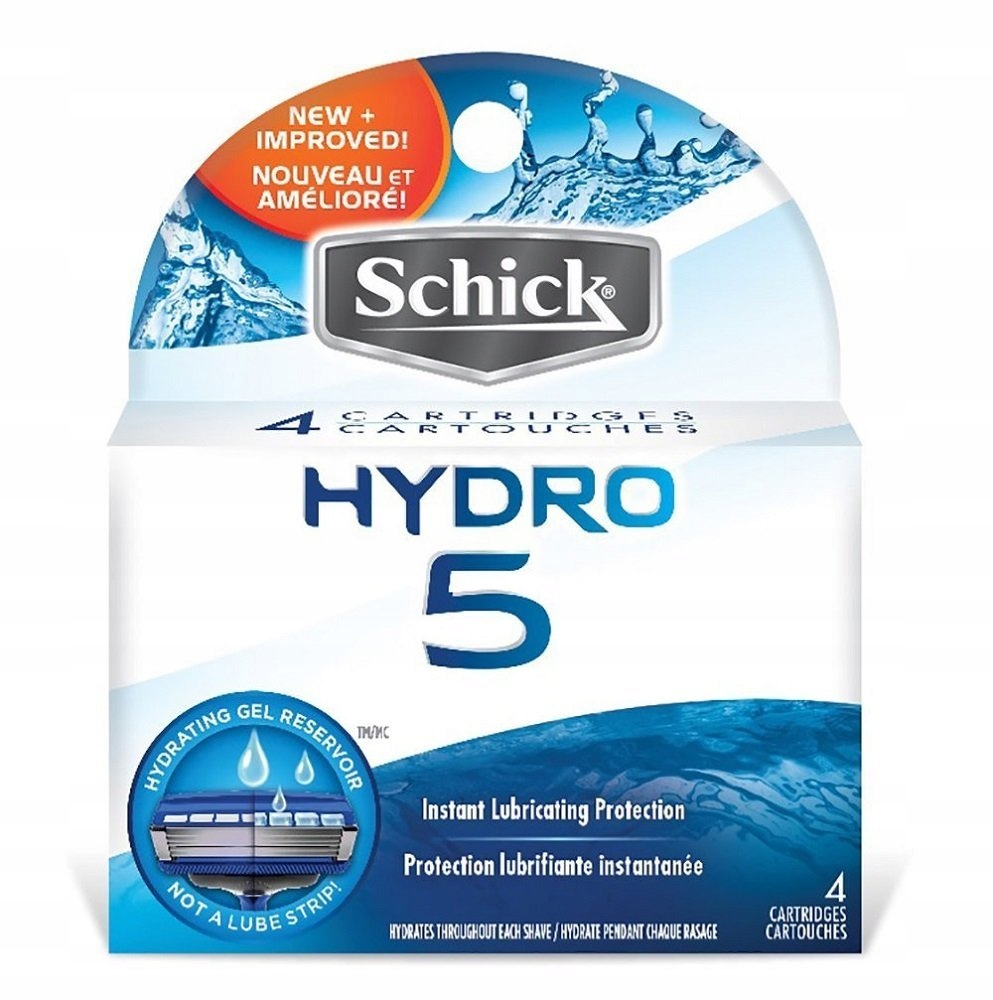 Schick Hydro 5 4szt ostrza wkłady USA b-pu