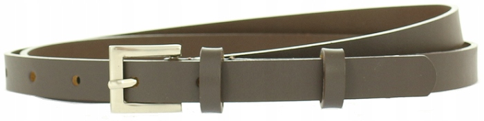 

Pasek Skórzany damski do spodni Brązowy 1,5 cm Pl