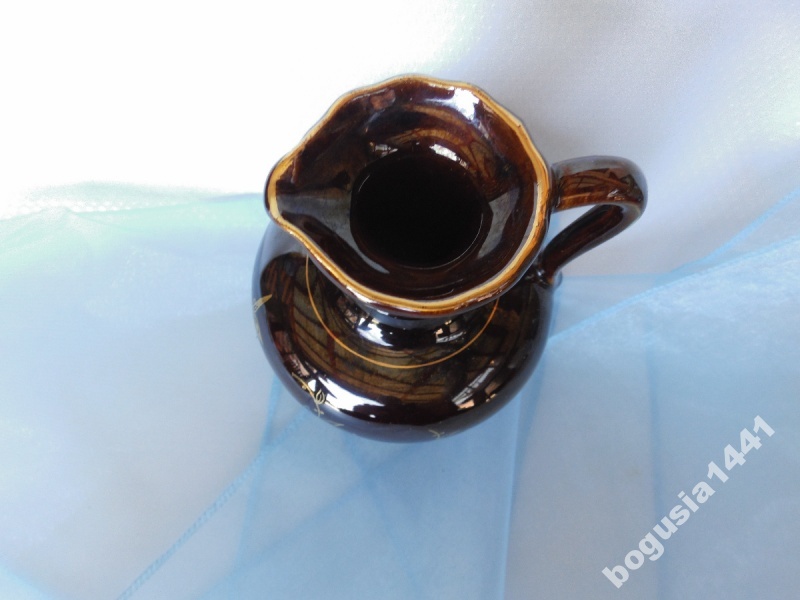 Brązowy wazon/dzbanek JASBA Materiał ceramika