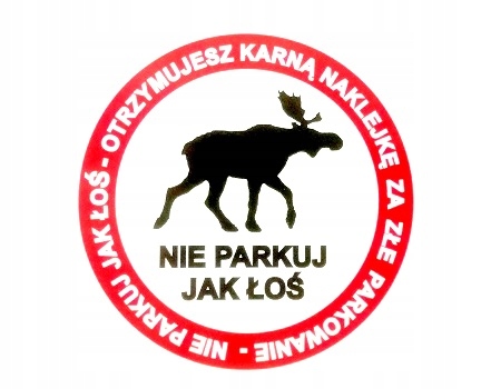 

Karny Łoś za złe parkowanie Karne Naklejki