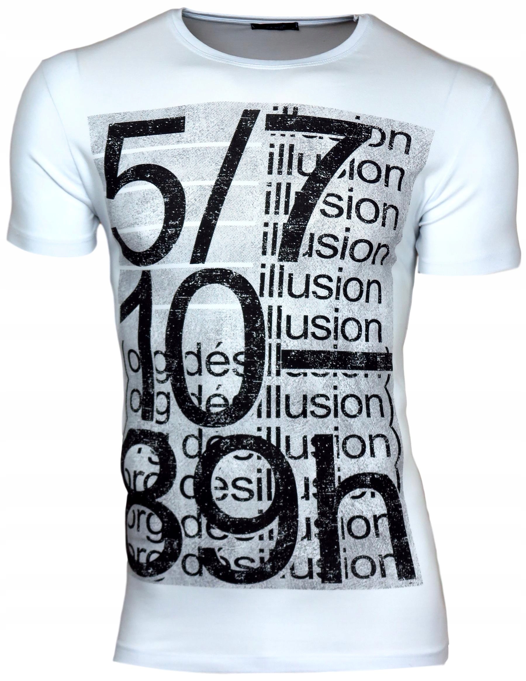 

Koszulka Męska T-shirt _ Illusion _ T234 _ r. L