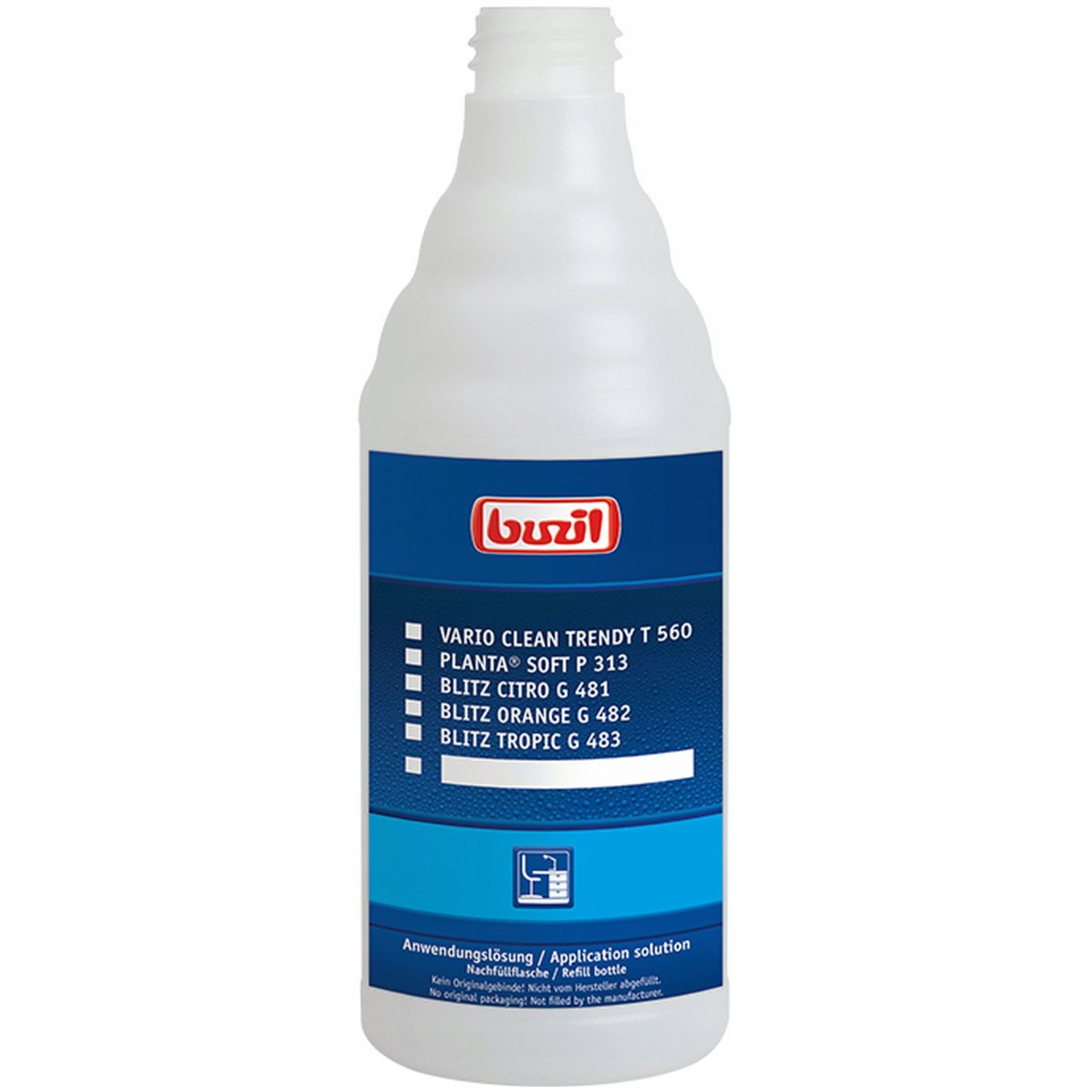 

Butelka Buzil H309 z etykietą nawierzchnie 600 ml