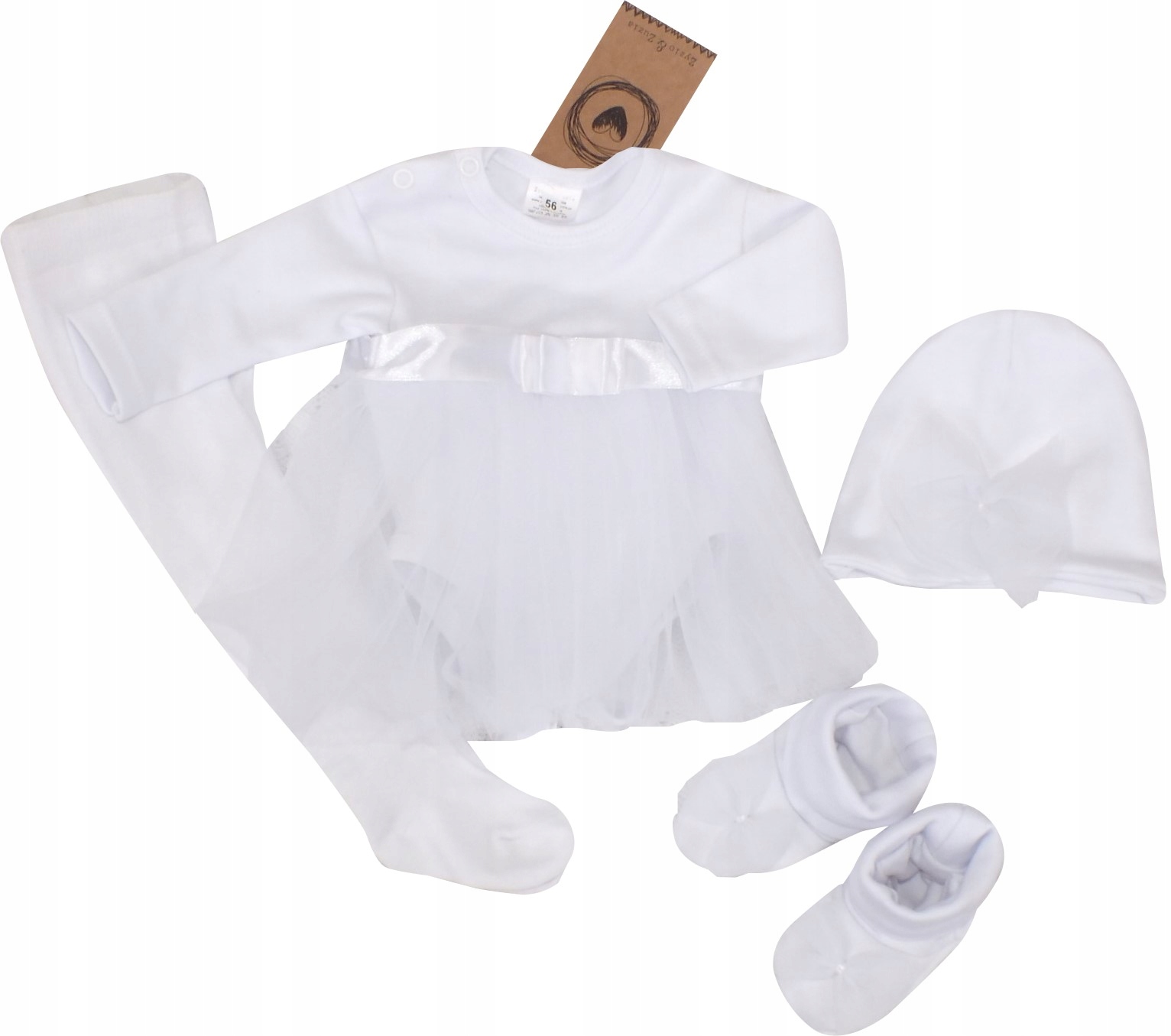 5cz zestaw komplet Sukienka butki czapka opaska 62 Marka Zyzio&Zuzia