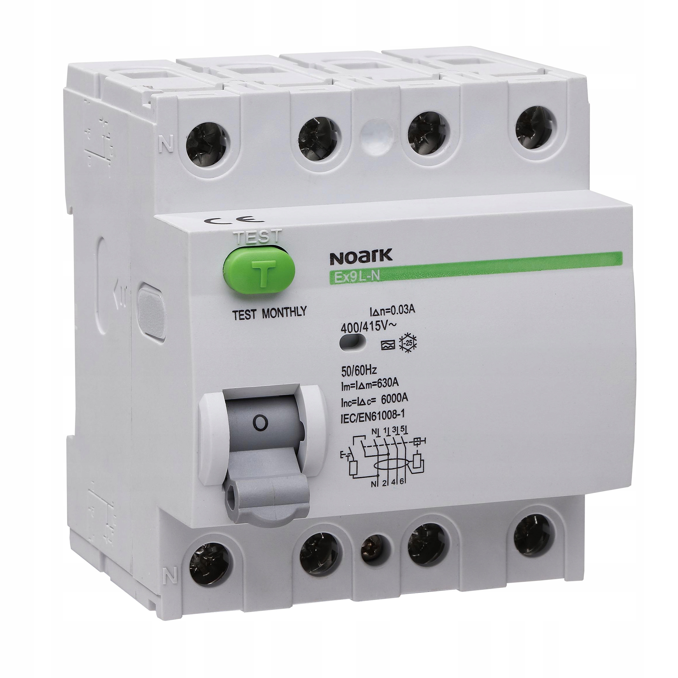 

Noark Wyłącznik różnicowoprądowy 4P 40A 108332