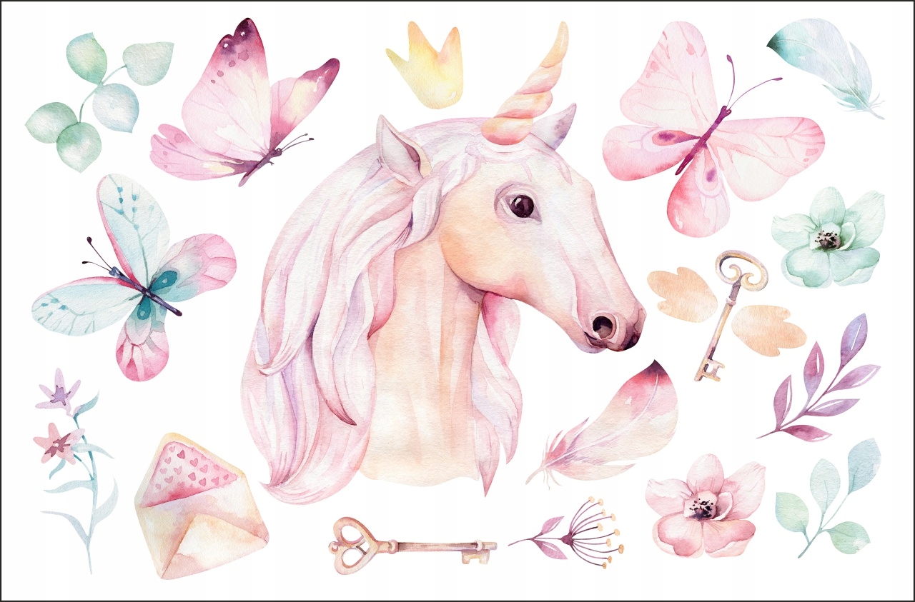 Настенные фрески на размер для детей единорог unicorn