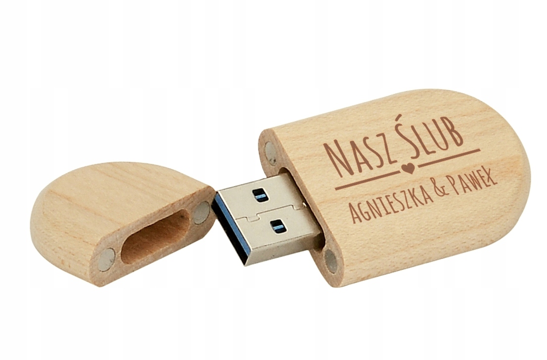 

Drewniany Pendrive na foto + Grawer Logo 16 Gb 3.0