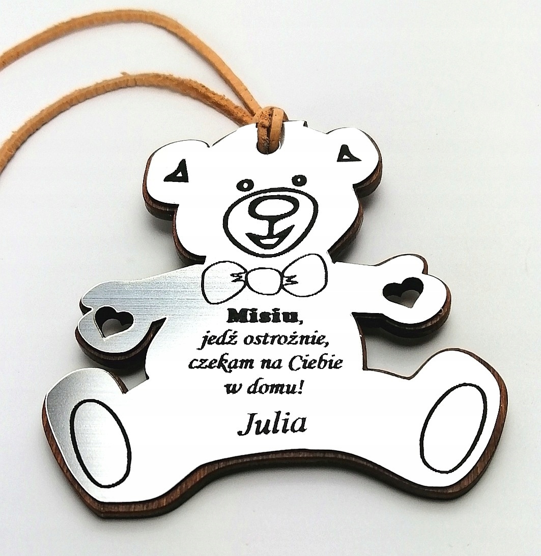 ZAWIESZKA DO AUTA MISIEK DZIEŃ OJCA PREZENT GRAWER