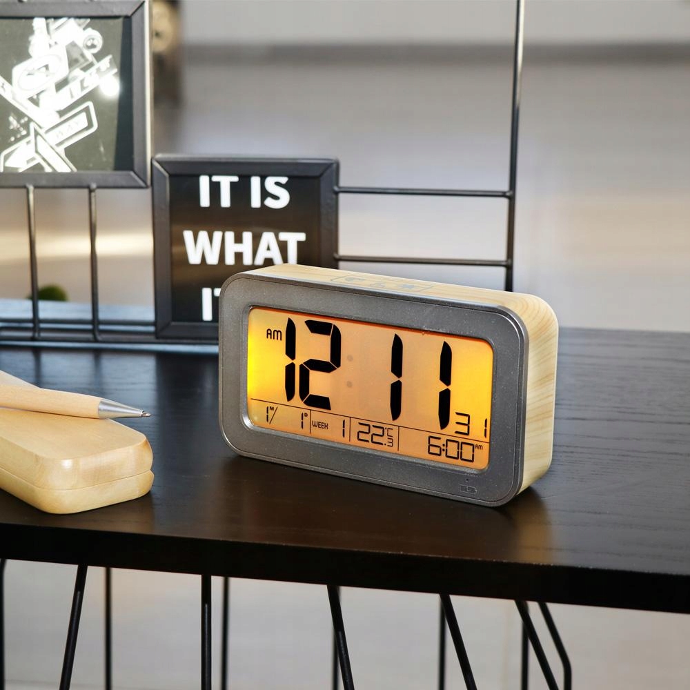 CYFROWY BUDZIK LED, data, termometr, drzemka. 4003 Tarcza cyfrowa