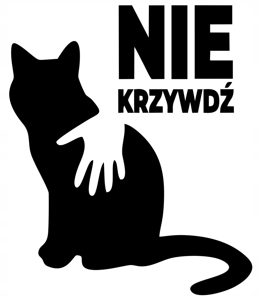 

Naklejka na samochód Nie Krzywdź Kot 14x12