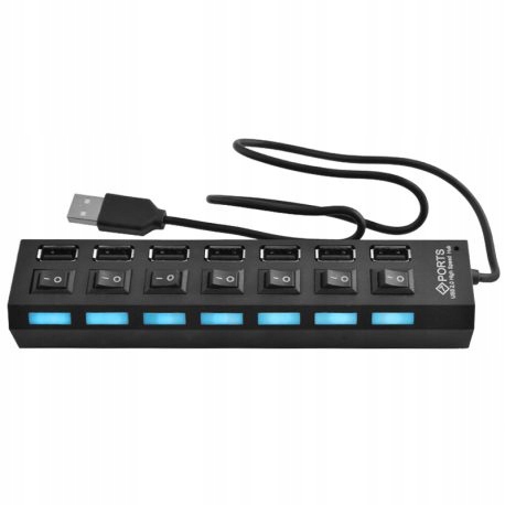 

Hub Usb 2.0 Rozdzielacz 7 Portów Usb Rozgałęźnik