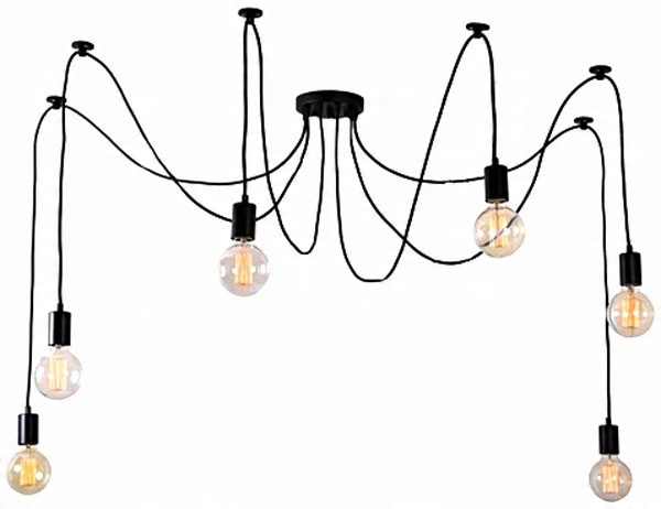 

Lampa sufitowa 6 ramion żyrandol dekoracyjny pająk