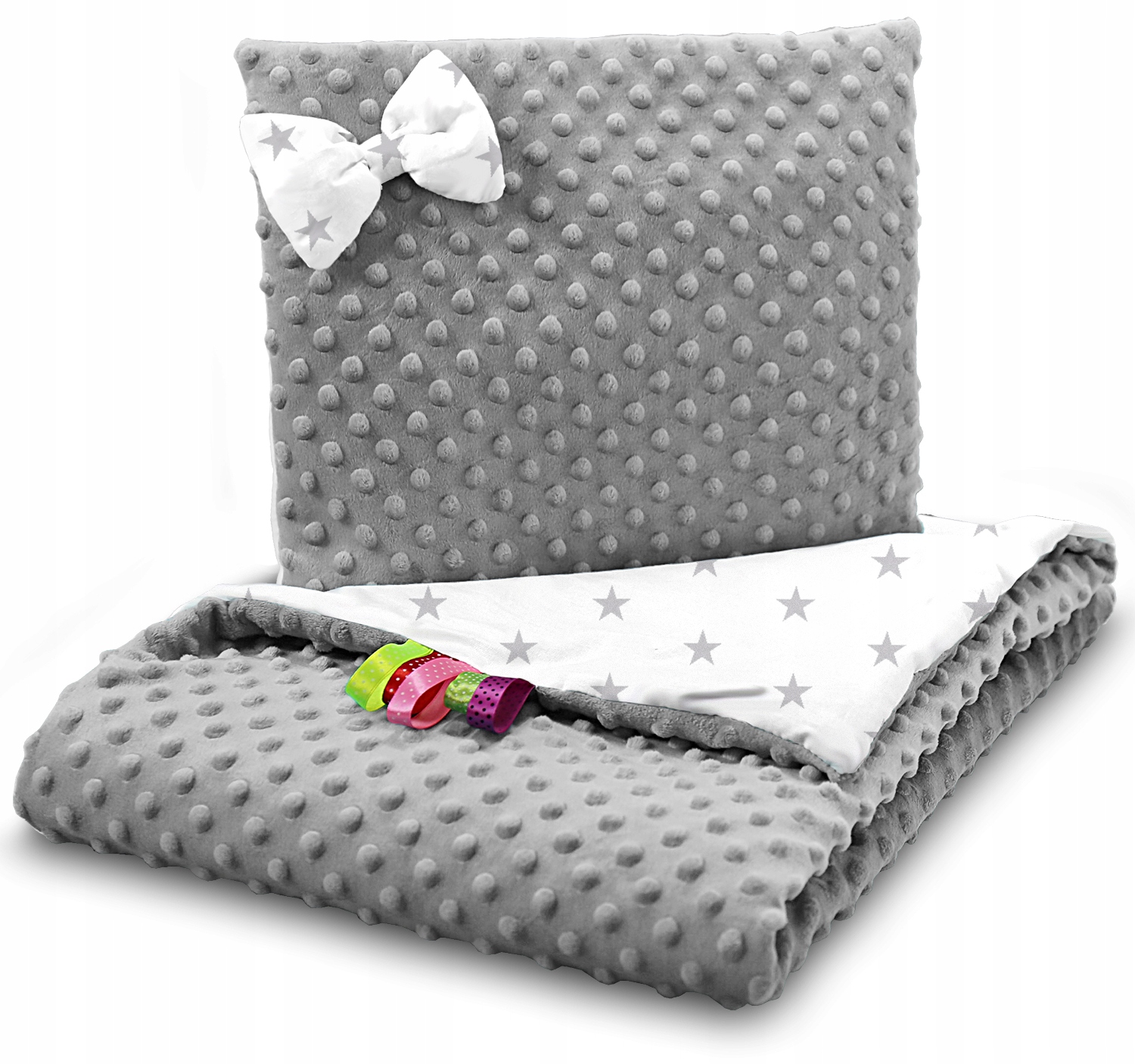 KOCYK MINKY DO WÓZKA PODUSZKA+KOŁDERKA+MOTYLEK 3w1 Marka BABYMAM