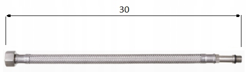 WĘŻYK DO BATERII W OPLOCIE WEW/ZEW 1/2'' M10 30 CM Długość 30 cm