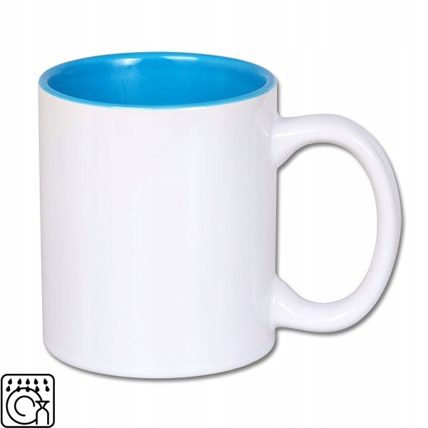 Kubek znadrukiem BEZ MARGINESÓW KOLOROWY niebieski