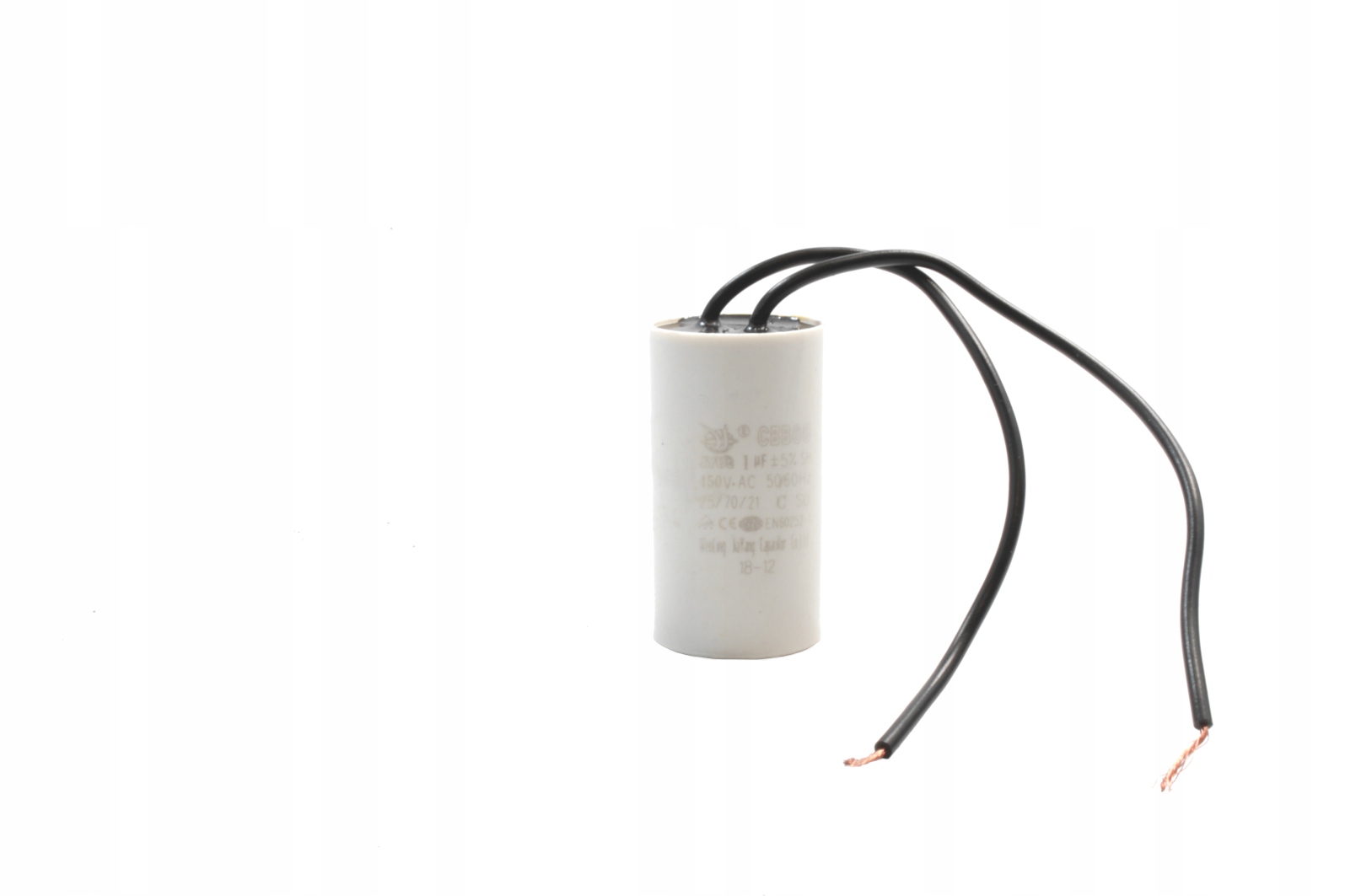 

Kondensator silnika 1uF 450V Ac (dwa przewody)