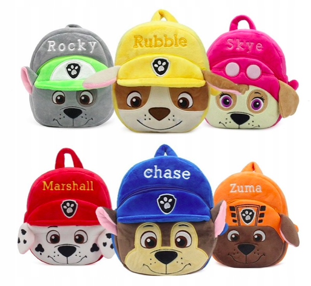 PLECAK PSI PAW PATROL PLUSZOWY SUPER MIĘKKI