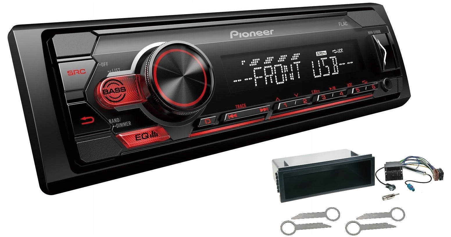 Pioneer MVH-S110UB Autorádio Aux MP3 Vw Passat 3 Bg Polo Fox