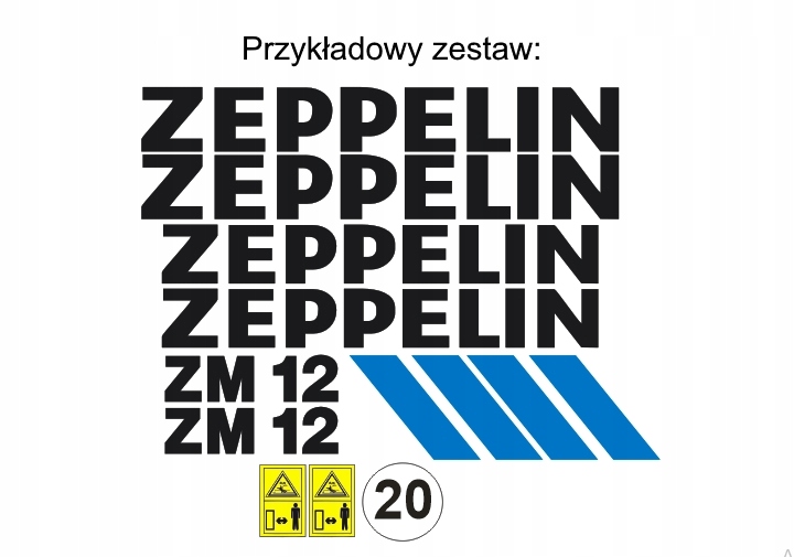 Samolepky Zeppelin Zm 9 10 12 13 15 19 20 70 85 100