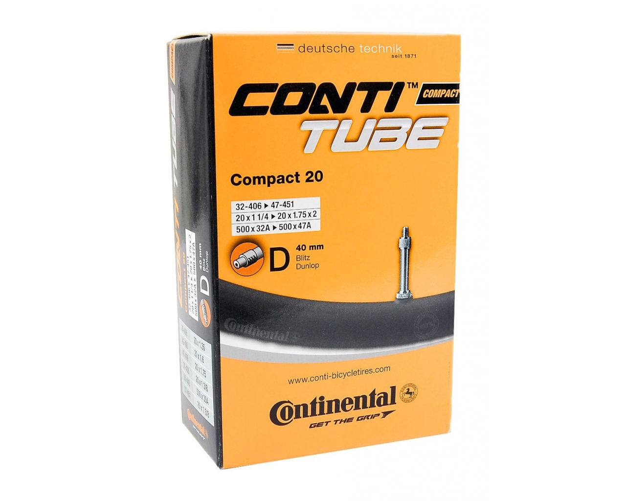 

Continental Dętka Compact 20 wentyl Dunlop 32/47-4