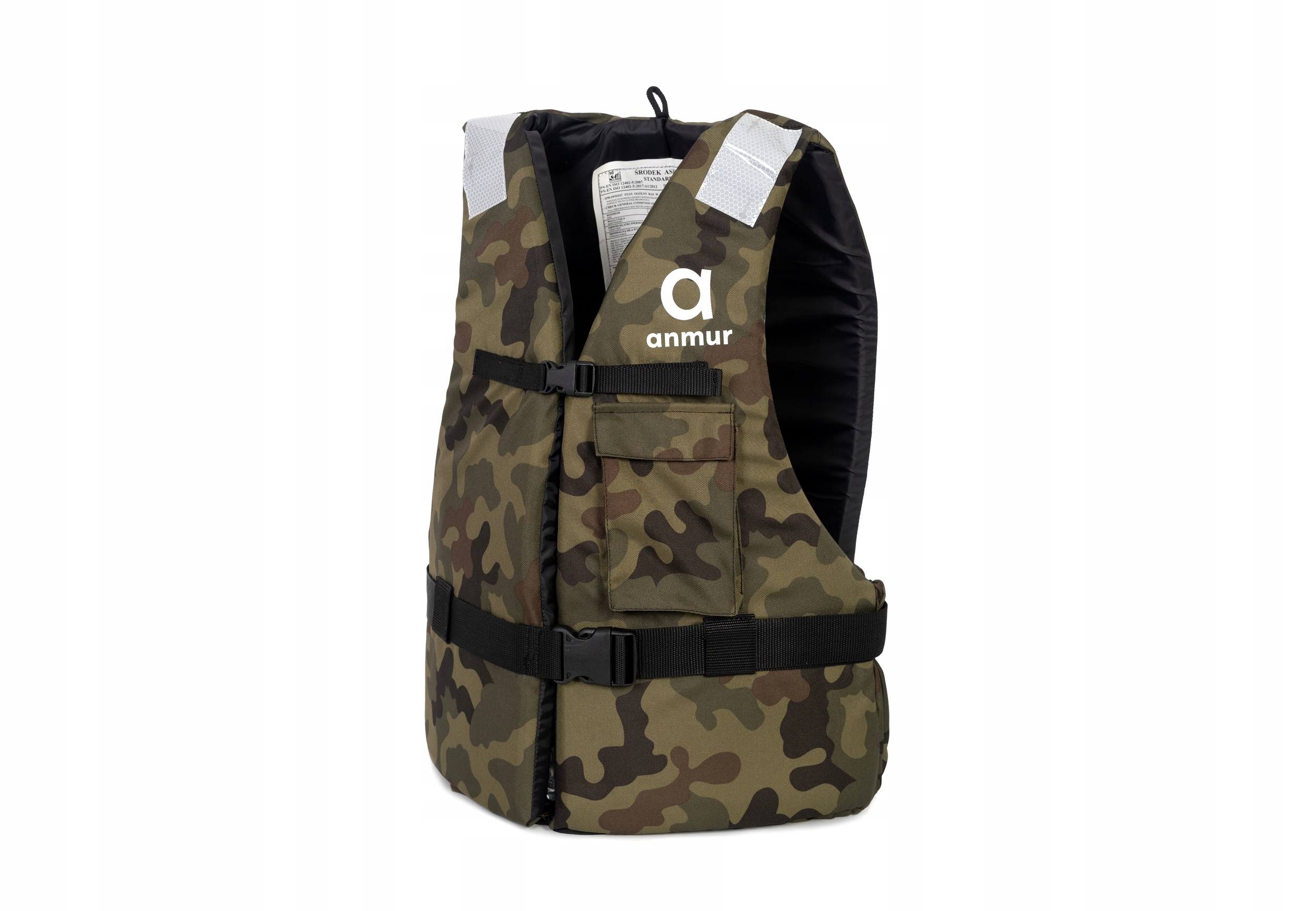 Kamizelka kapok asekuracyjna z kieszonką XXL moro Marka Anmur