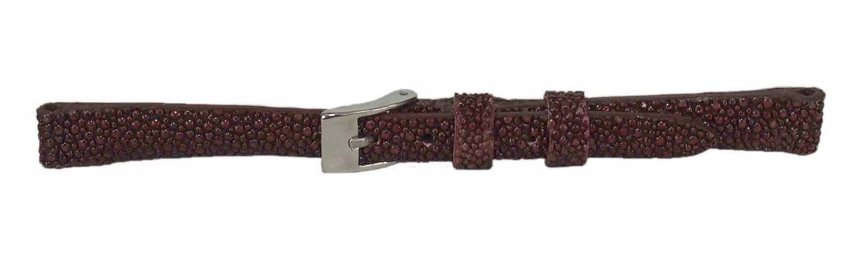 Pásek k hodinkám z kůže, tmavě vínový 10