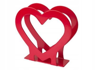 Serwetnik czerwony serce na walentynki