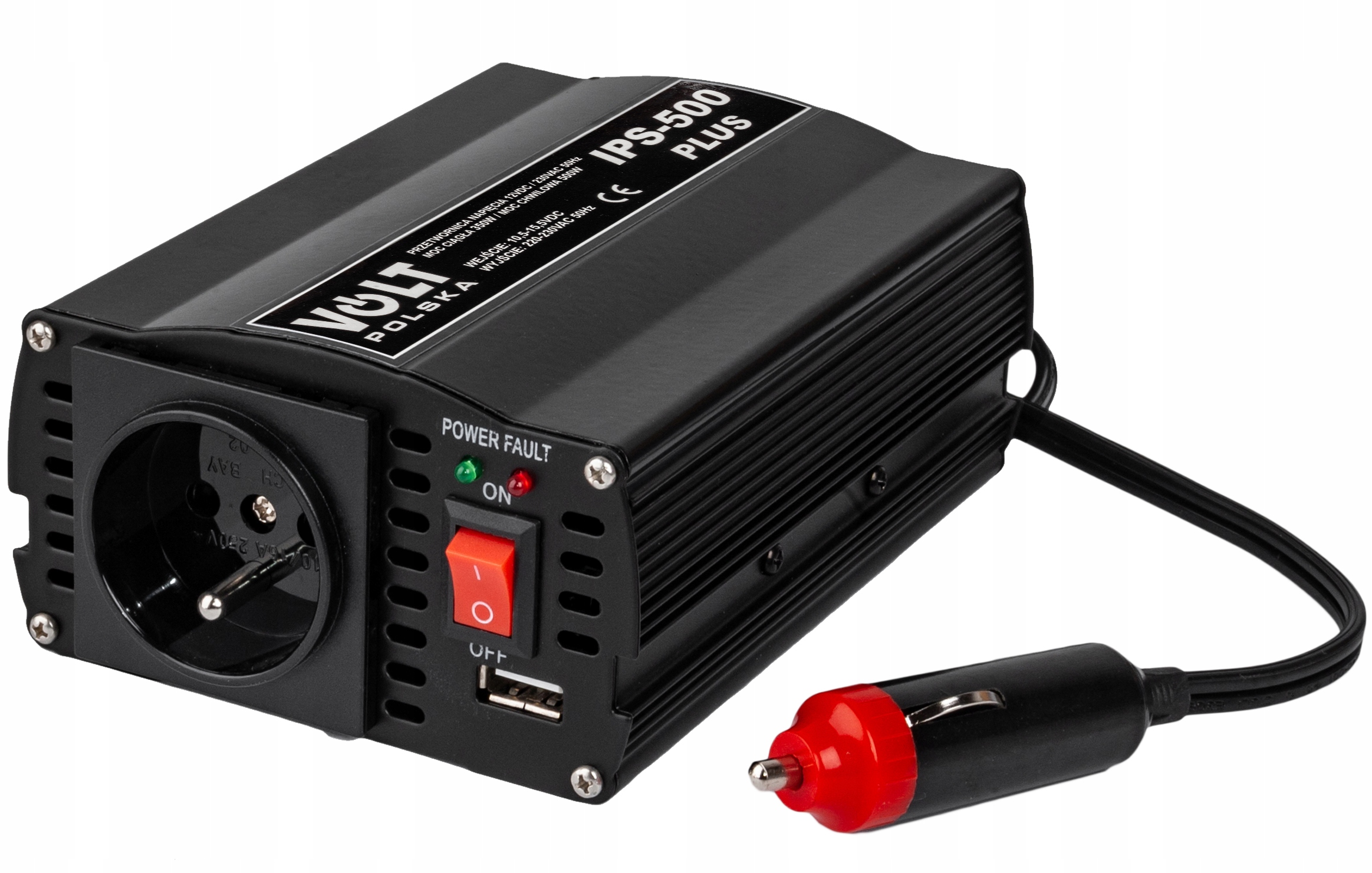 PRZETWORNICA 12V 230V SAMOCHODOWA NAPIECIA 500W